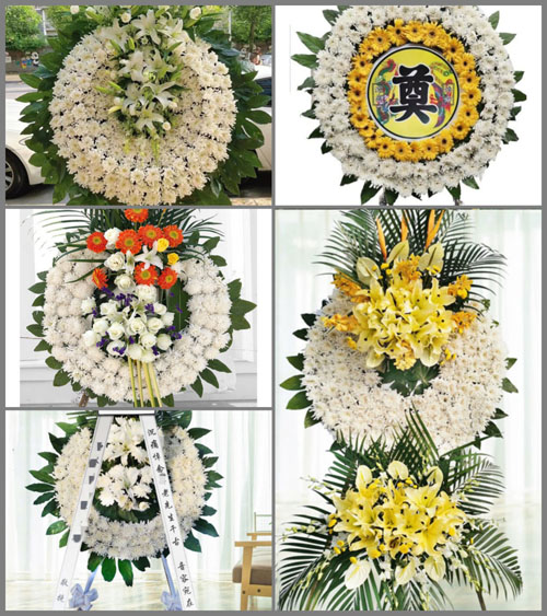 湖南邵阳洞口县竹市镇回龙村花圈速递